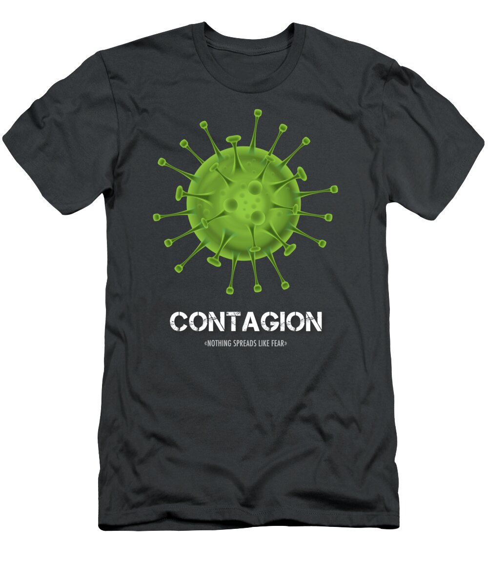 Contagion T-Shirt featuring the digital art Contagion - Alternative Movie Poster by Movie Poster Boy