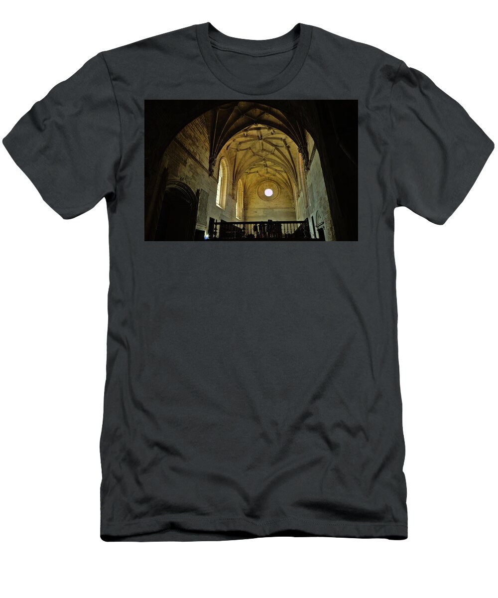 Convent Of Christ T-Shirt featuring the photograph Convent of Christ interior and ceiling in Tomar by Angelo DeVal