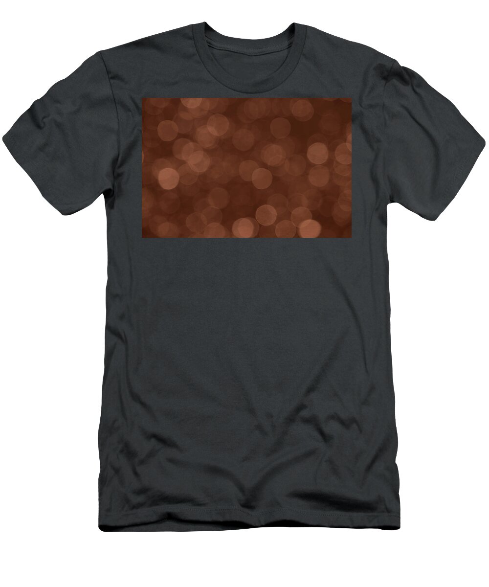 Copper T-Shirt featuring the photograph Copper Brown Bokeh by Peggy Collins