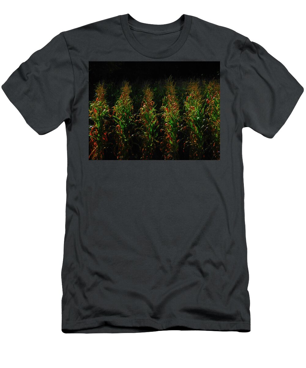  T-Shirt featuring the photograph Corn Rows by Michelle Hoffmann