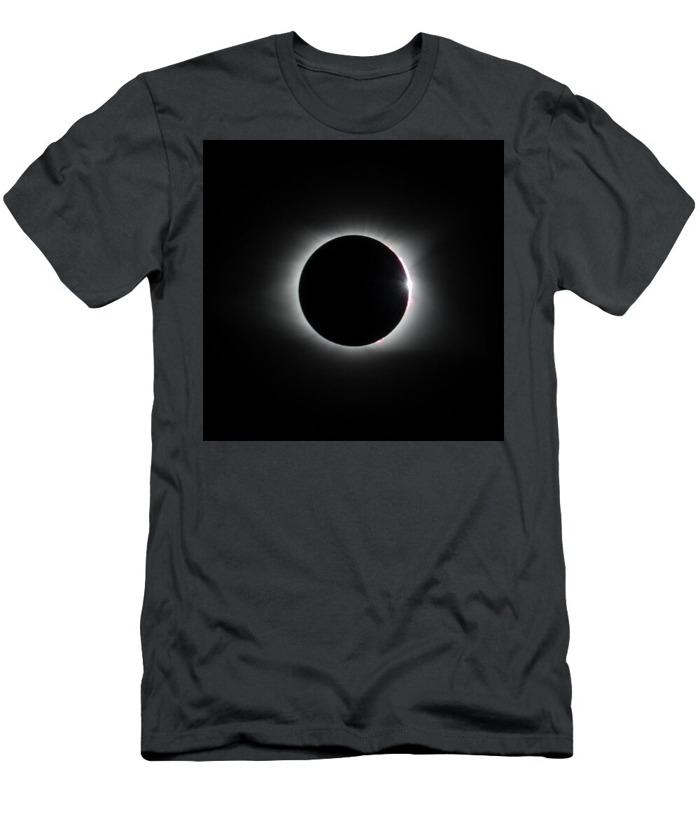 21 August 2017 T-Shirt featuring the photograph Corona BW by Melissa Southern