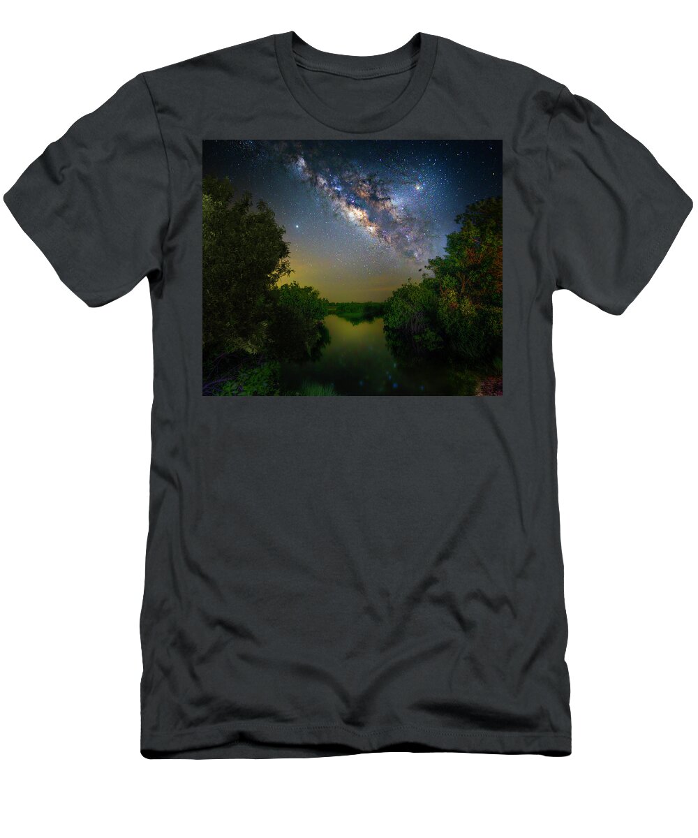 Milky Way T-Shirt featuring the photograph Cosmic Creek by Mark Andrew Thomas