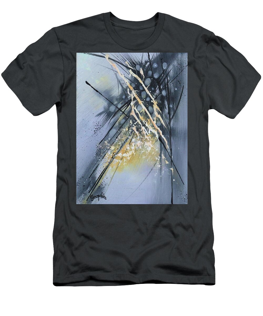 Cosmic Dust T-Shirt featuring the painting Cosmic Dust by Tom Shropshire