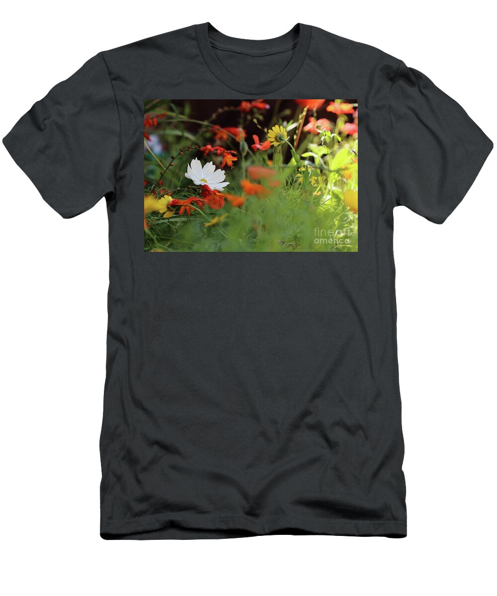 Flowers Flora Wildflowers T-Shirt featuring the photograph Cosmos and Crocosmia by Baggieoldboy
