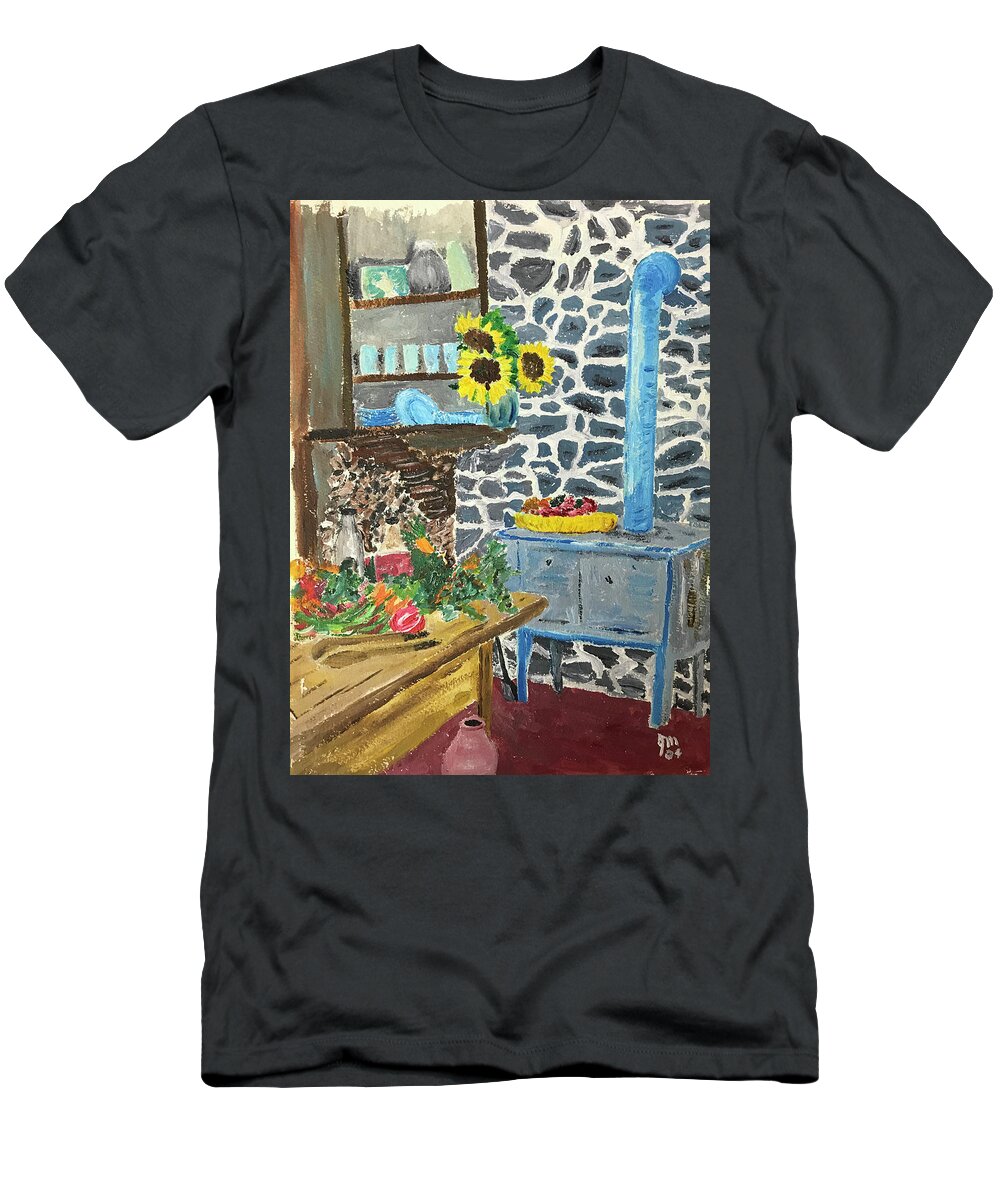  T-Shirt featuring the painting Country Kitchen by John Macarthur