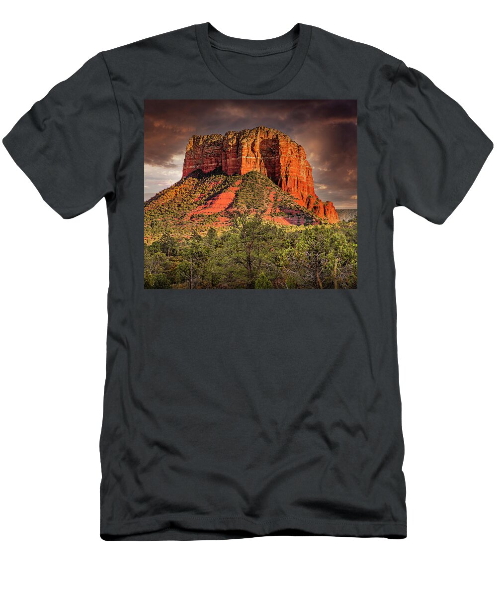 Sedona T-Shirt featuring the photograph Courthouse Rock by Al Judge