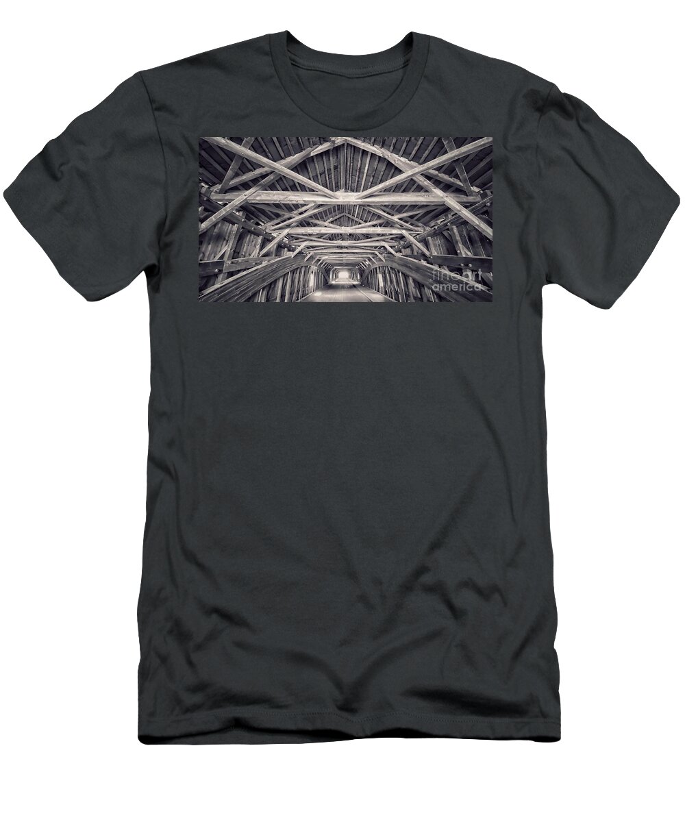 Covered T-Shirt featuring the photograph Covered Bridge by David Rucker