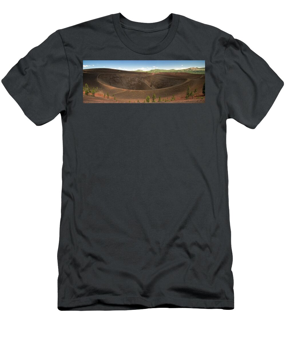 Adventure T-Shirt featuring the photograph Crater of cinder cone in Lassen by Jean-Luc Farges