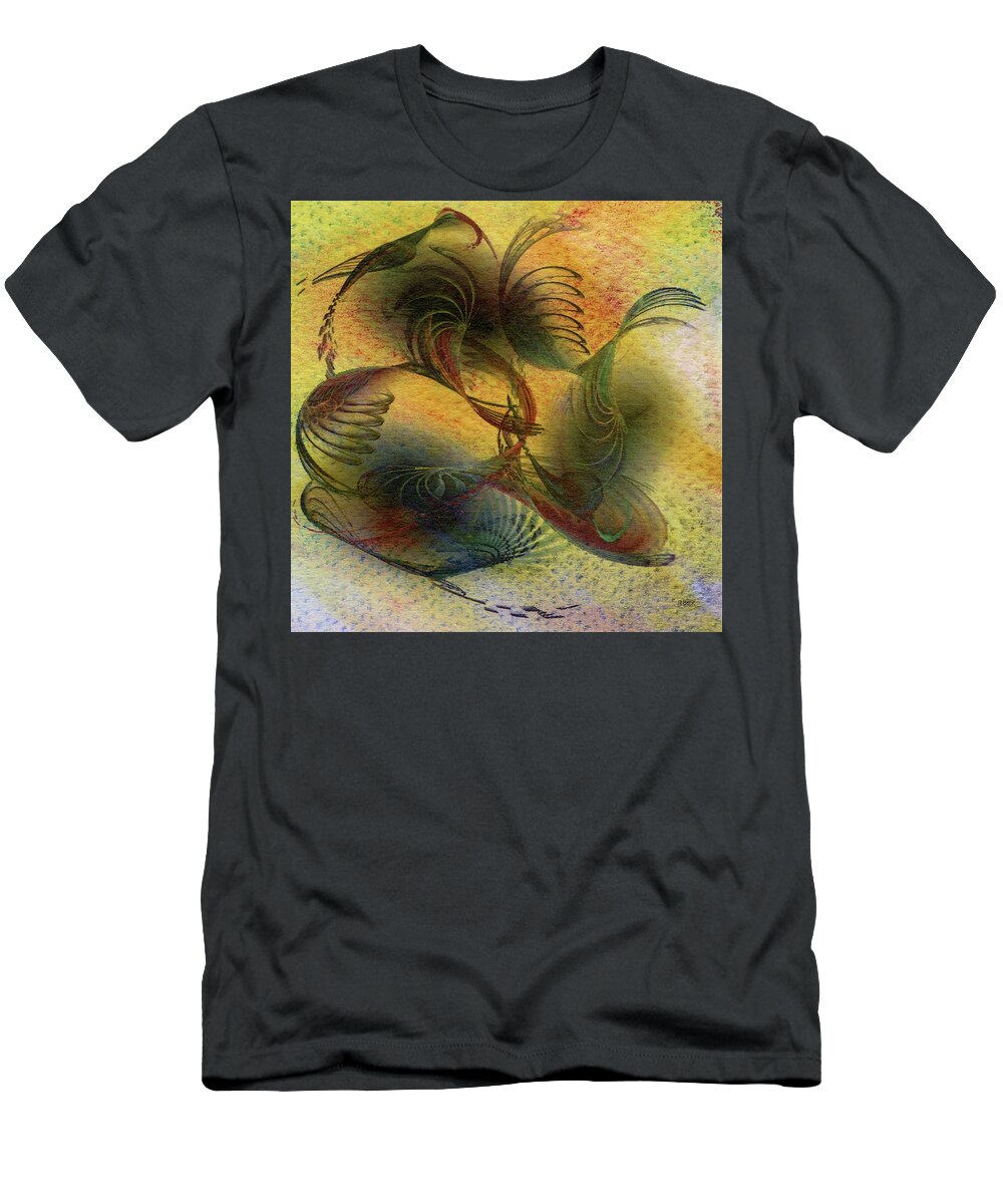 Creation Symphony T-Shirt featuring the digital art Creation Symphony - Square Version by Studio B Prints