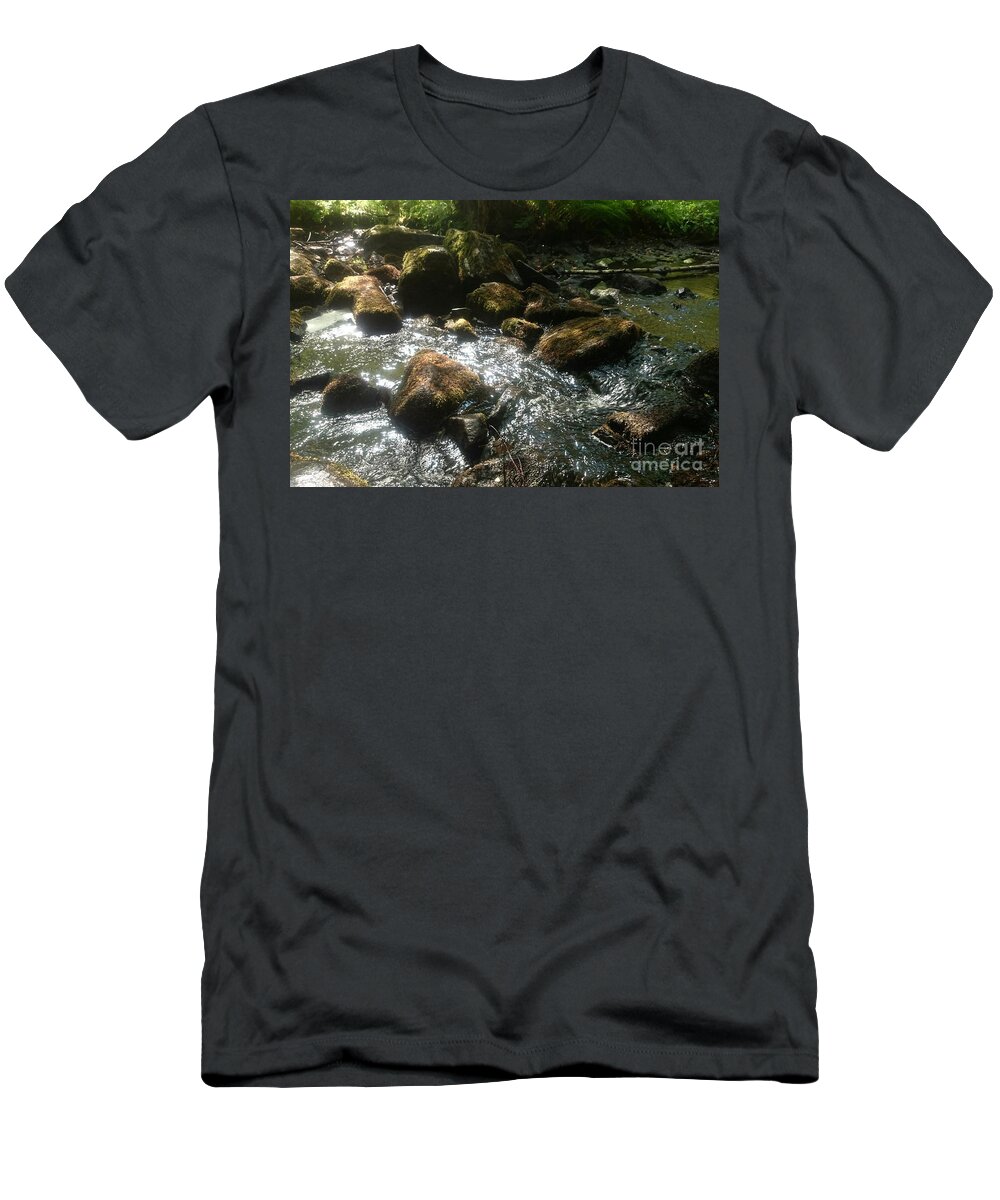 Creek T-Shirt featuring the photograph Creek by Alexandra Vusir
