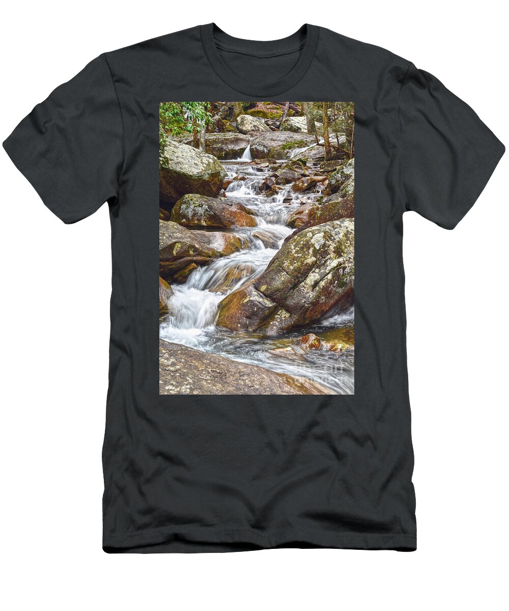 Tennessee T-Shirt featuring the photograph Creek Among Boulders by Phil Perkins