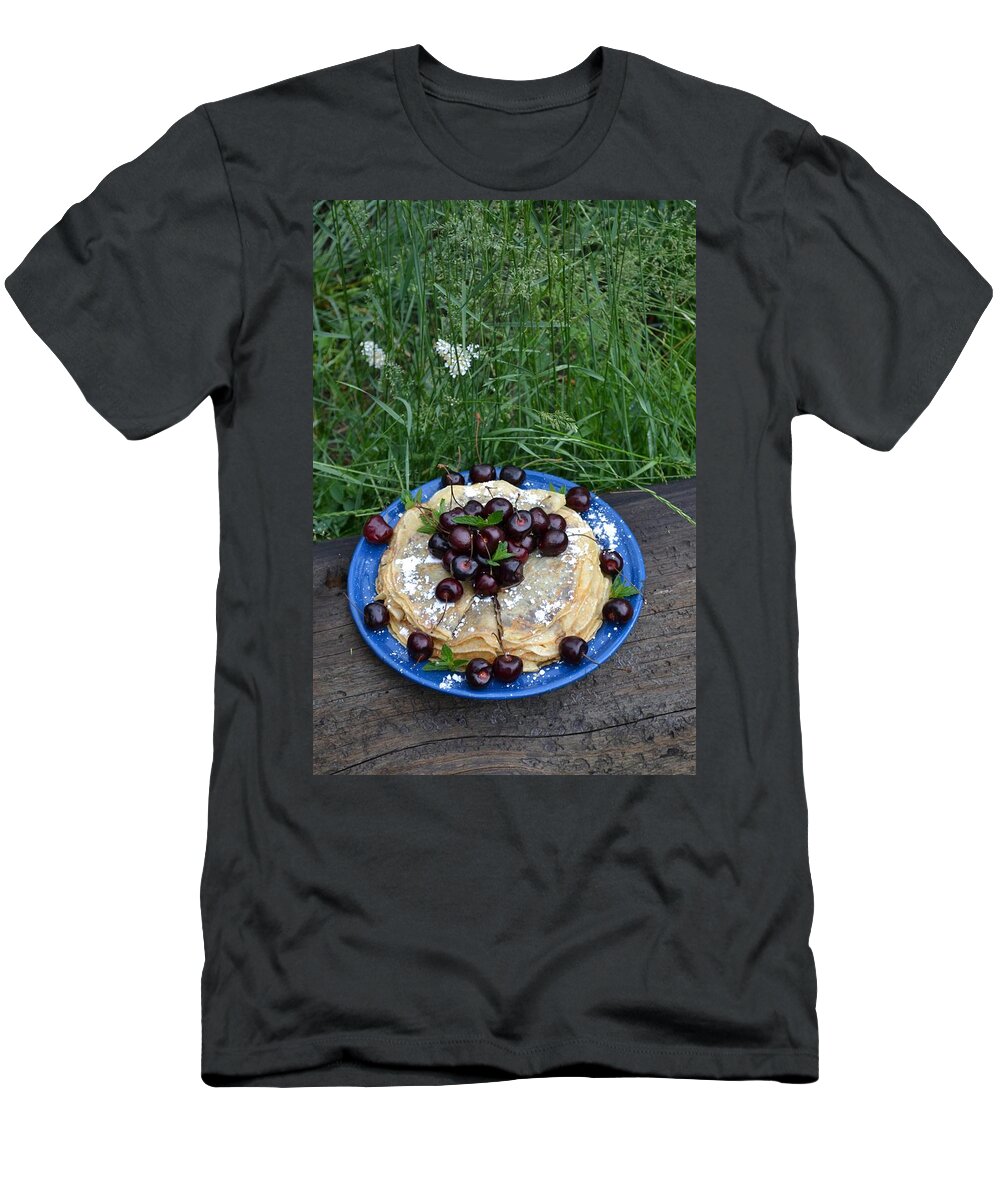 Food Photography T-Shirt featuring the photograph Crepes by Alden White Ballard