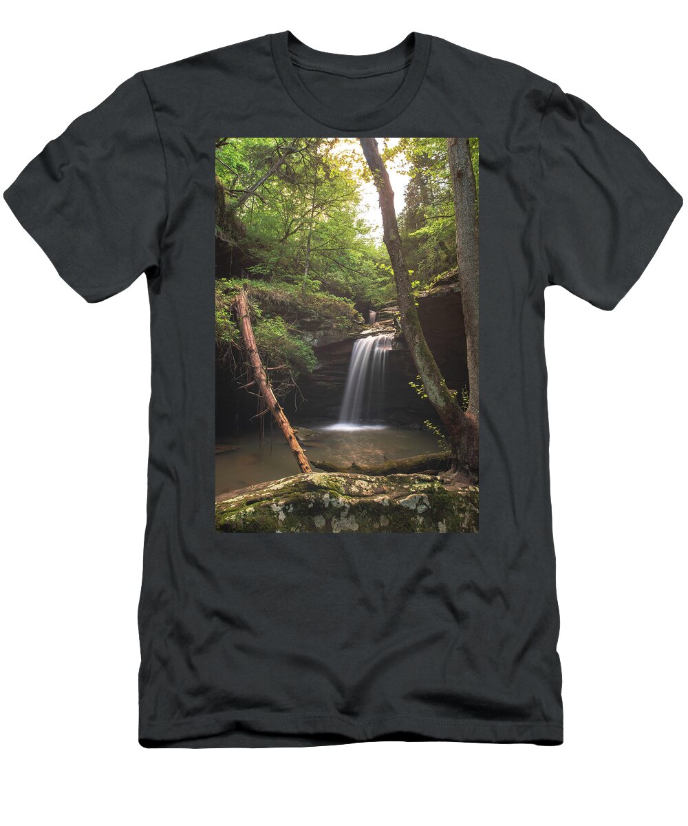 Waterfall T-Shirt featuring the photograph Crescent Falls by Grant Twiss