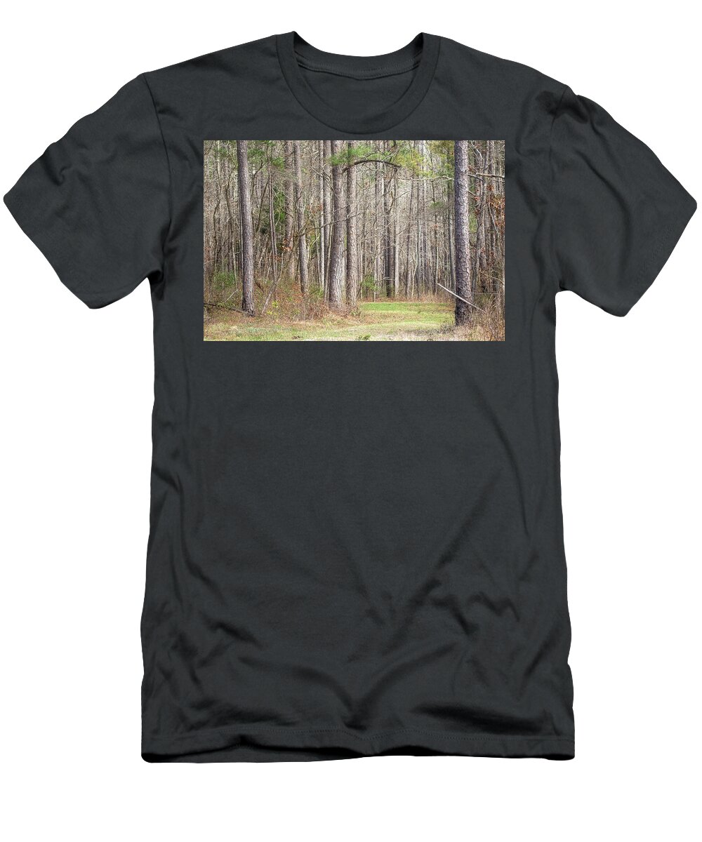 Croatan National Forest T-Shirt featuring the photograph Croatan Forest Scene - Early March by Bob Decker