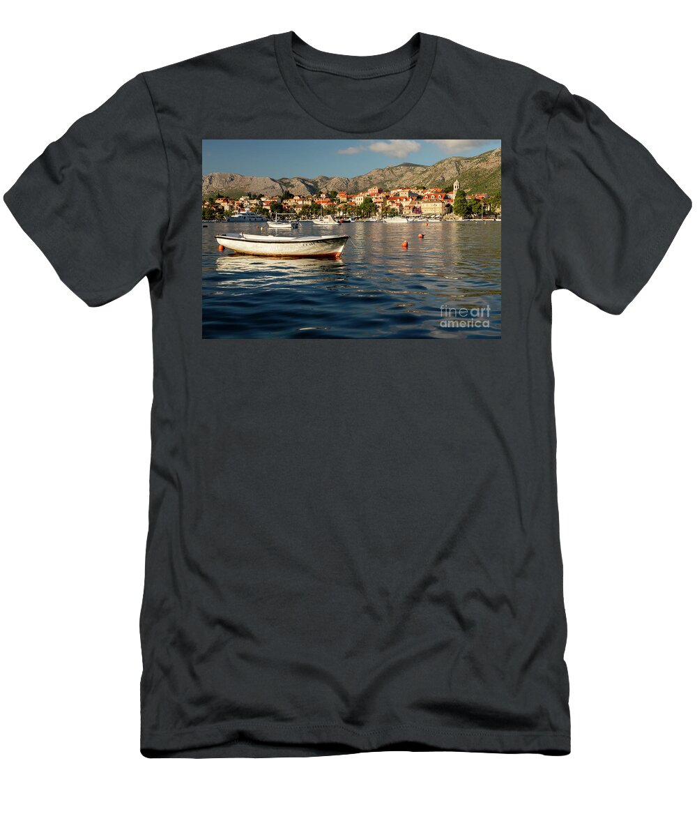 Boat T-Shirt featuring the photograph Croatian Shores by Craig A Walker