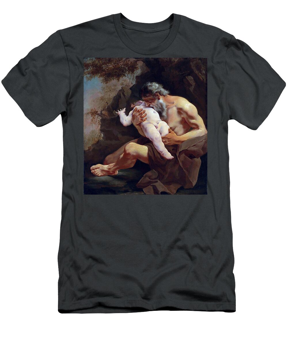 Giulia Lama T-Shirt featuring the painting Cronus Devouring his Child by Giulia Lama