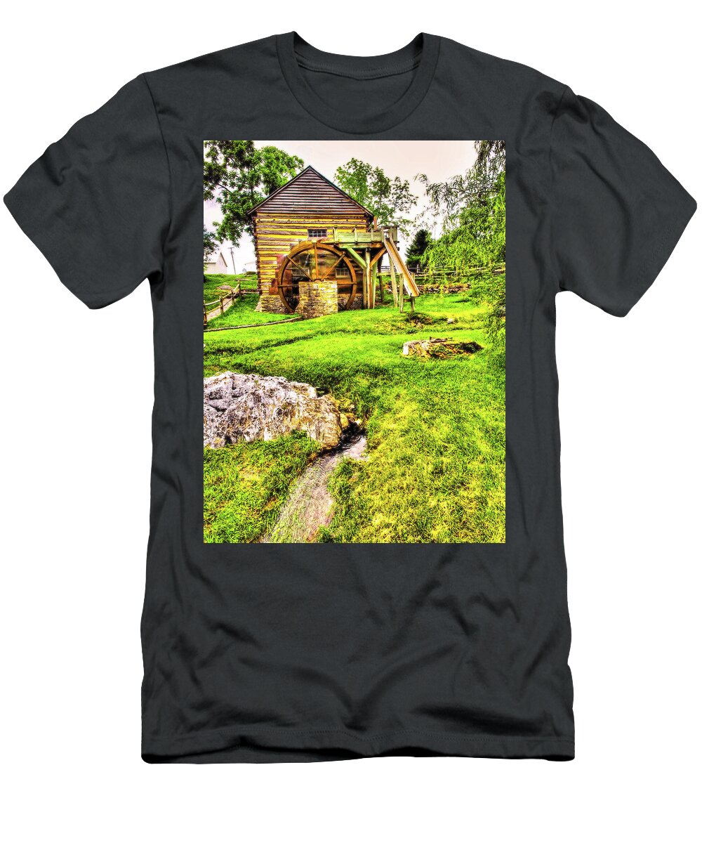 Farmhouse T-Shirt featuring the photograph Cyrus McCormick Mill 267 by James C Richardson