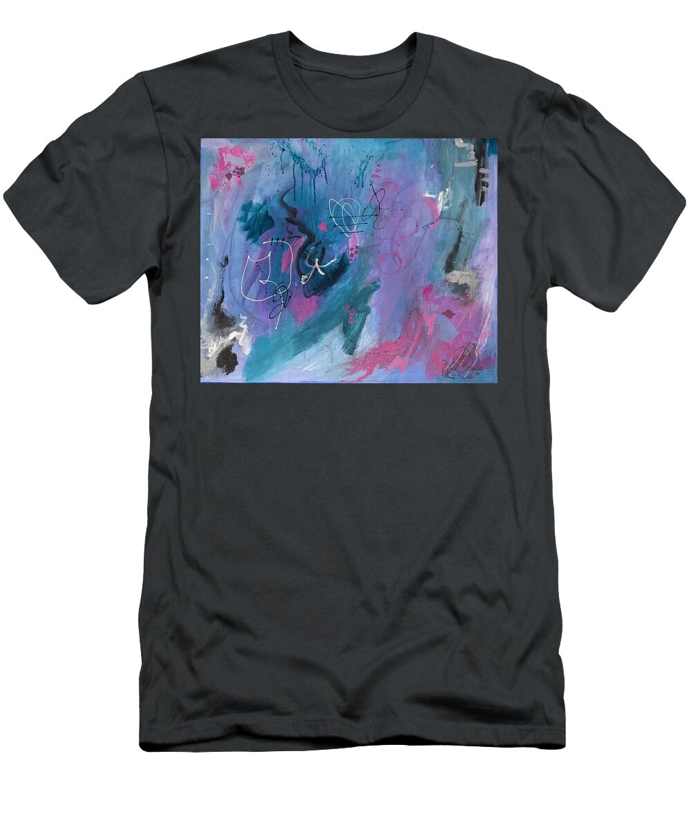 Abstract T-Shirt featuring the painting Dance by Laura Jaffe