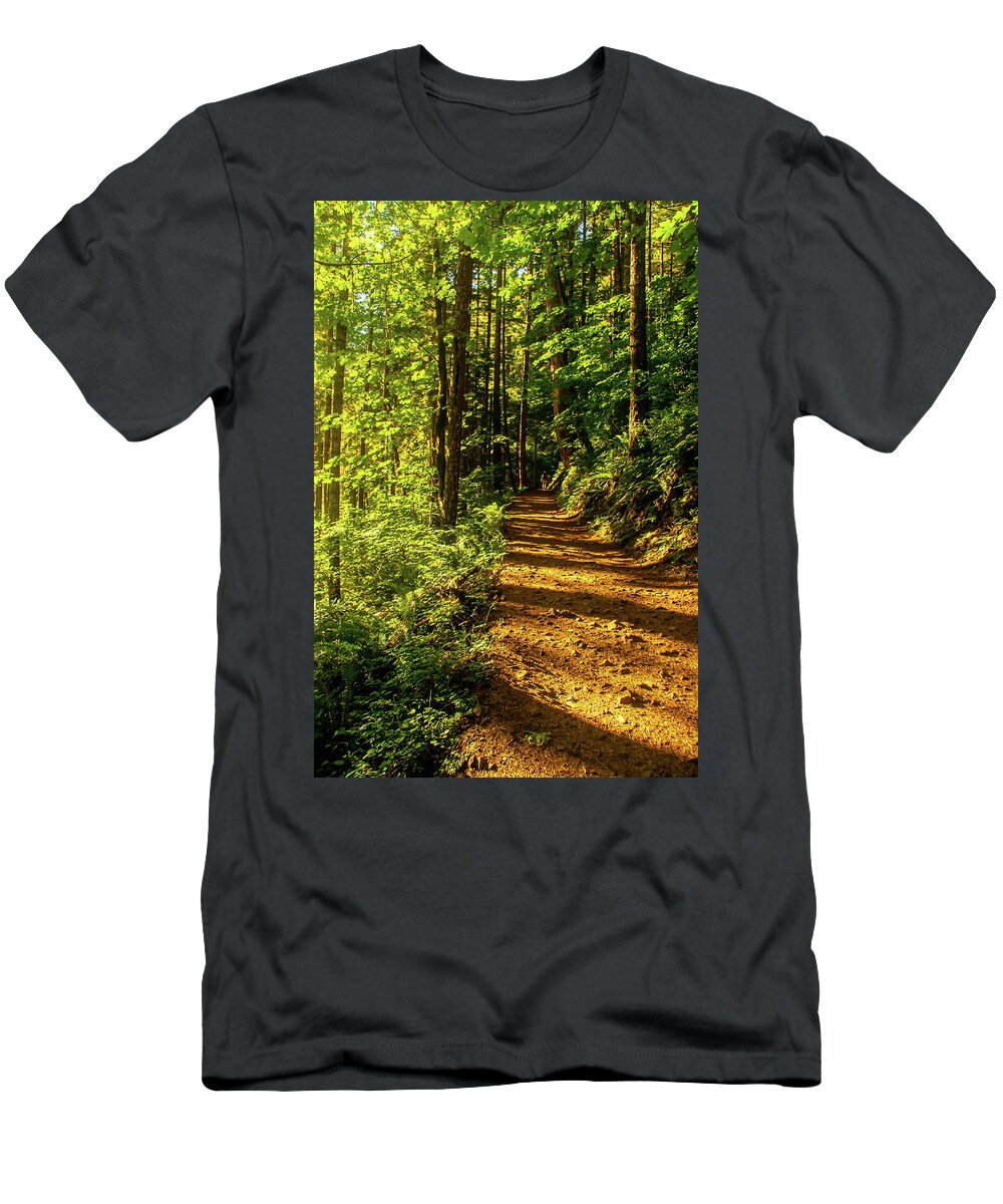 Pnw T-Shirt featuring the photograph Into the Woods by Leslie Struxness