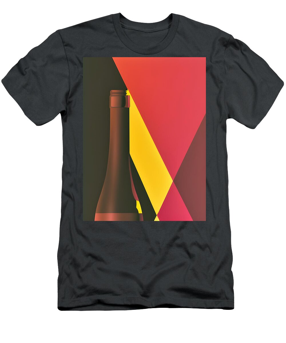 Abstract T-Shirt featuring the digital art Dark Chocolate Wine by Michelle Hoffmann