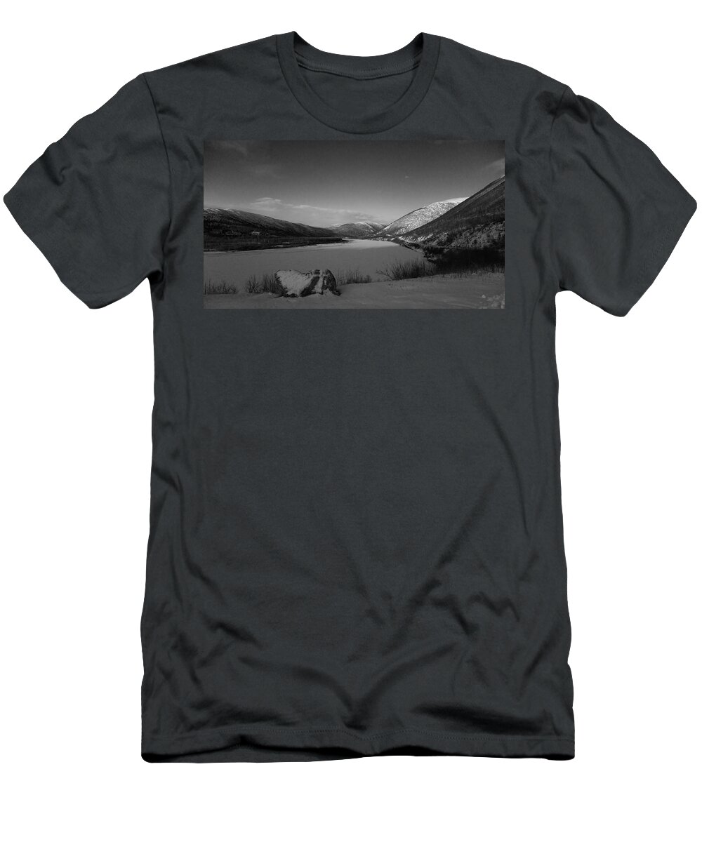 Arctic T-Shirt featuring the photograph Deatnu River Valley by Pekka Sammallahti