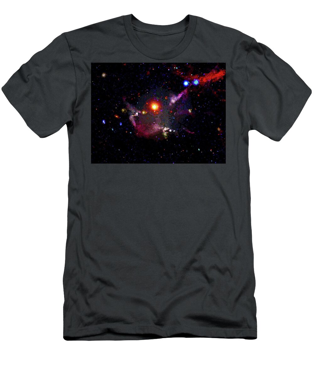  T-Shirt featuring the digital art Deep Space Background Representation by Don White Artdreamer