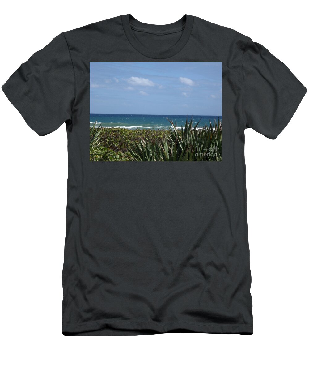 Beach T-Shirt featuring the photograph Delray Beach A1A Florida by Catherine Ludwig Donleycott