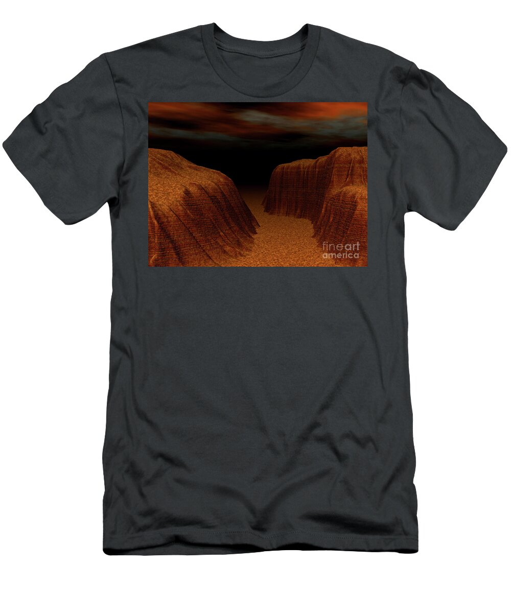 Desert T-Shirt featuring the digital art Desert at Night by Phil Perkins