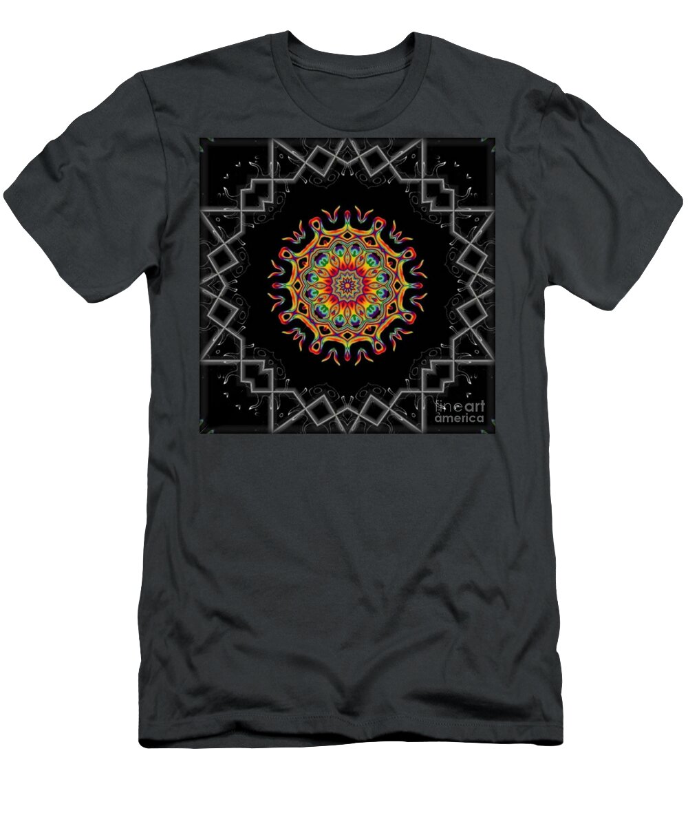 Black T-Shirt featuring the digital art Diamond Odyssy by Designs By L