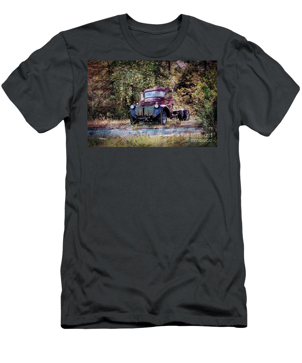 Trucks T-Shirt featuring the mixed media Disavowed 1 by DB Hayes