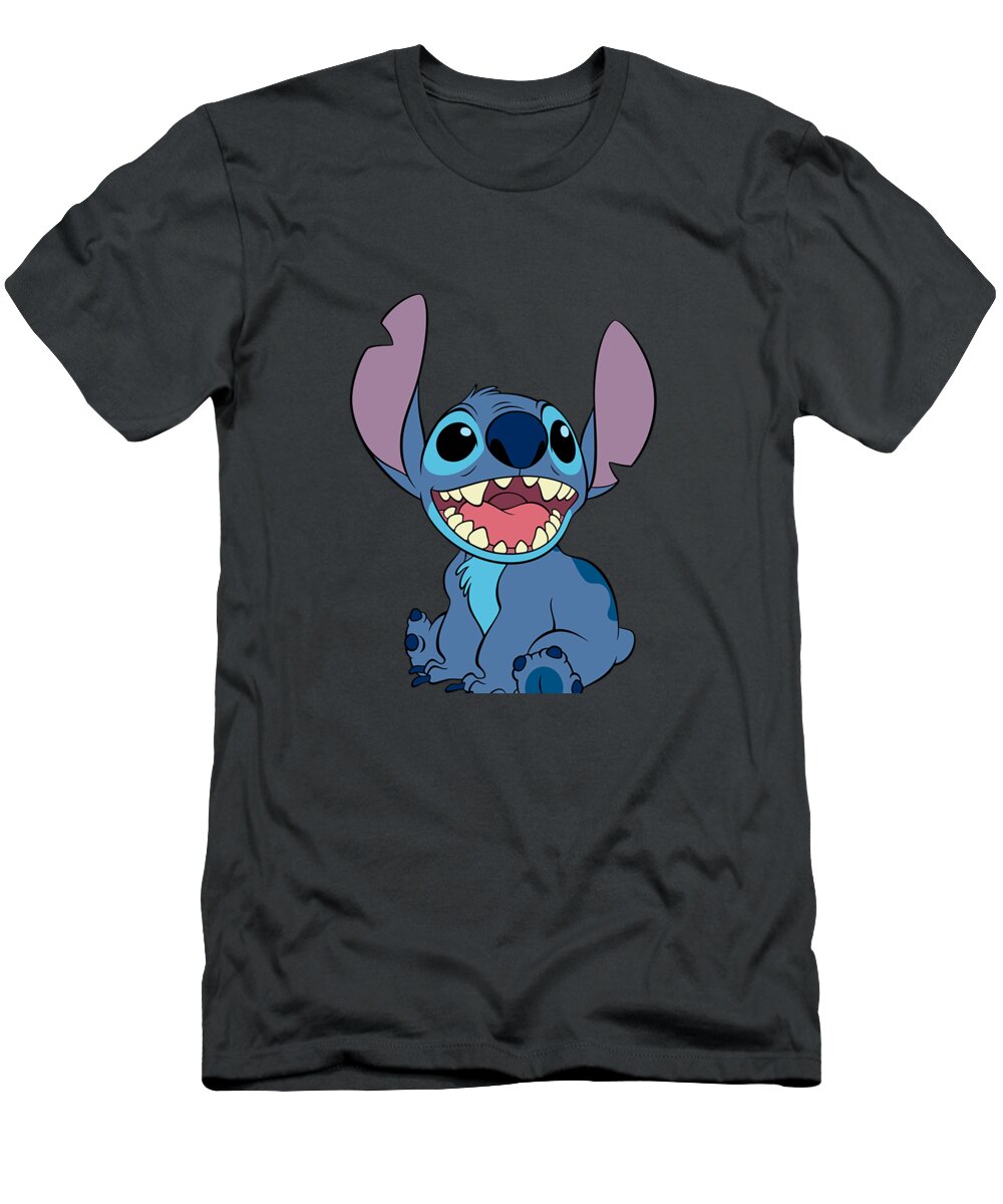Disney Lilo and Stitch Sitting T-Shirt by Kairi Fox - Pixels Merch