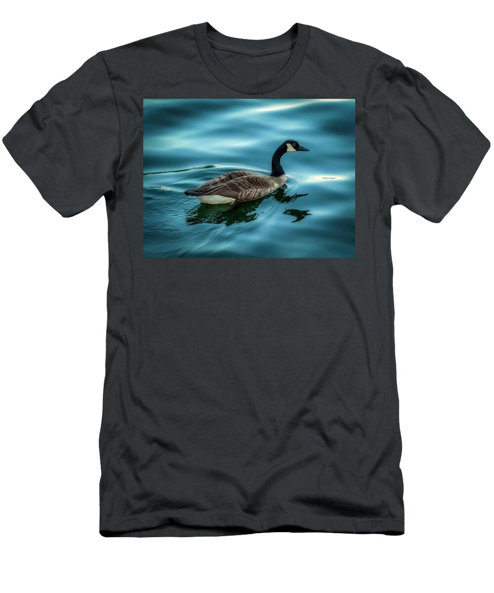 Vivid T-Shirt featuring the photograph Dodge and Burn Goose by Rob Green