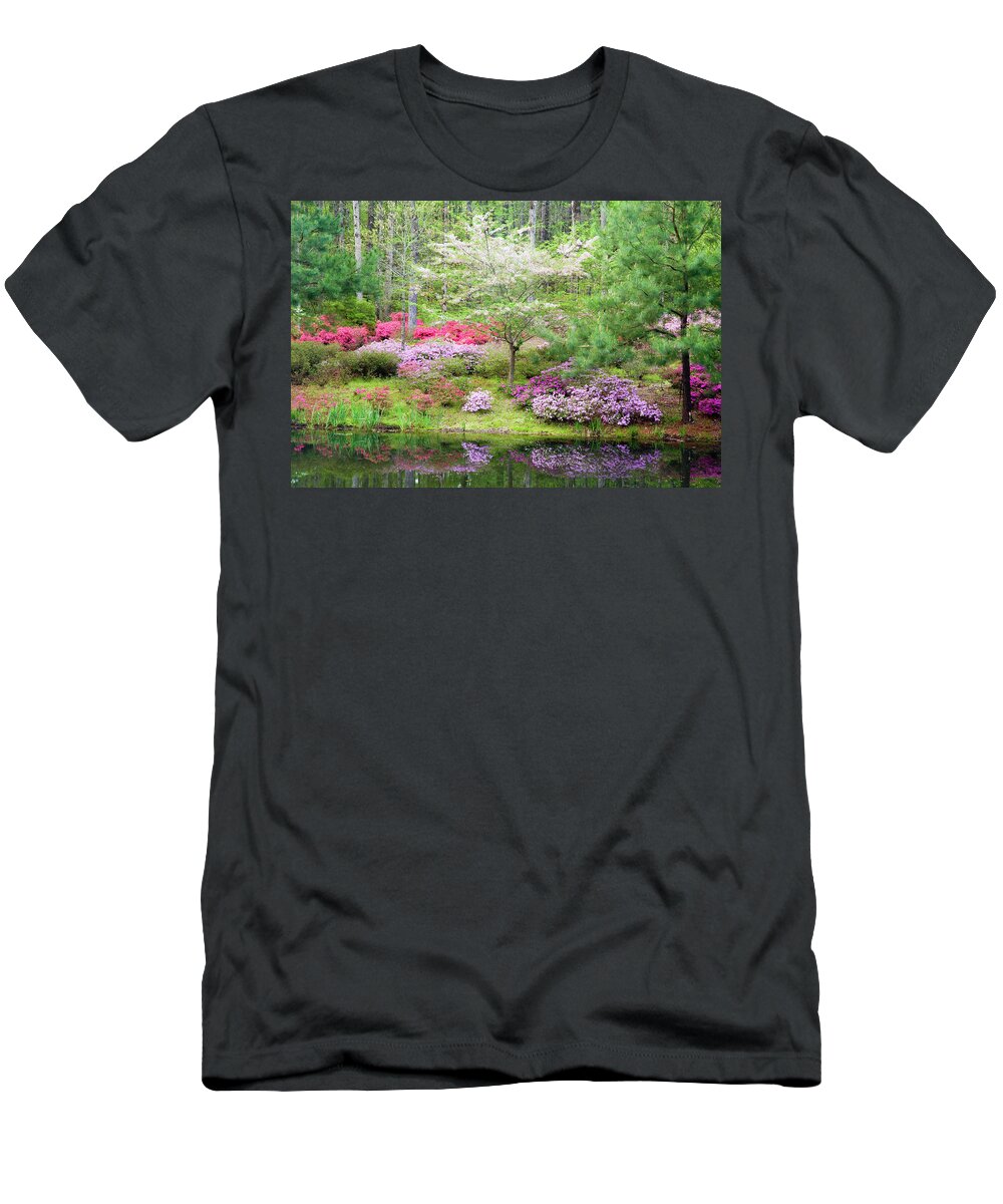 Azalea T-Shirt featuring the photograph Dogwood and Azaleas by Eggers Photography