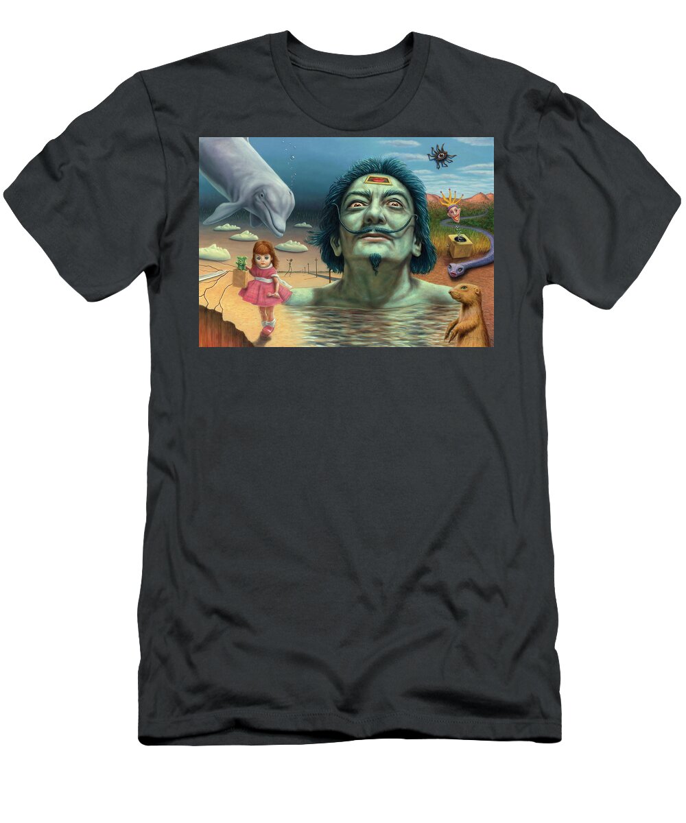Salvador T-Shirt featuring the painting Dolly in Dali-Land by James W Johnson