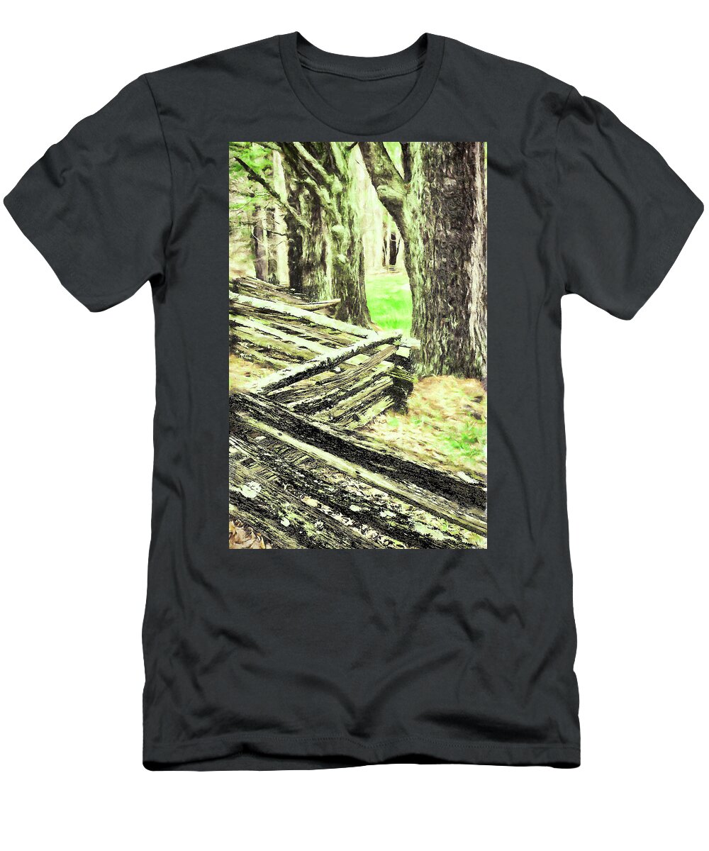 North Carolina T-Shirt featuring the photograph Dont Fence Me In fx by Dan Carmichael