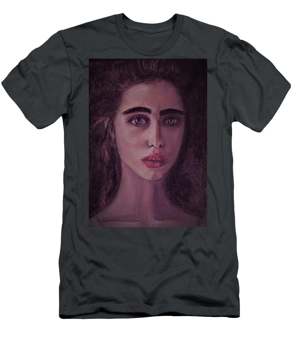 Portrait Art T-Shirt featuring the painting Don't Pay The Ferryman by Jarko Aka Lui Grande