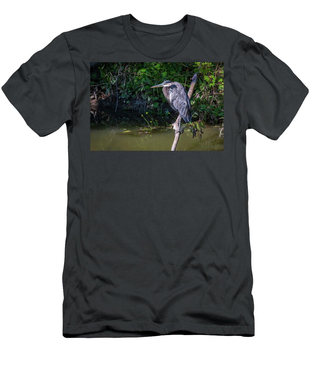 River T-Shirt featuring the photograph Down by the river by Stephen Sloan