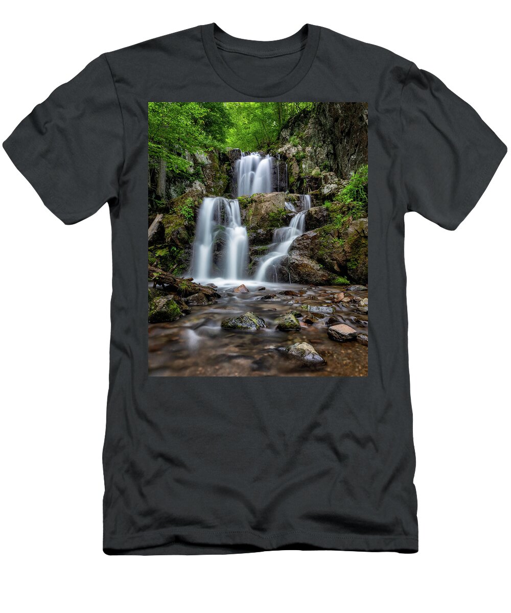Skyline Drive T-Shirt featuring the photograph Doyles River Falls by C Renee Martin