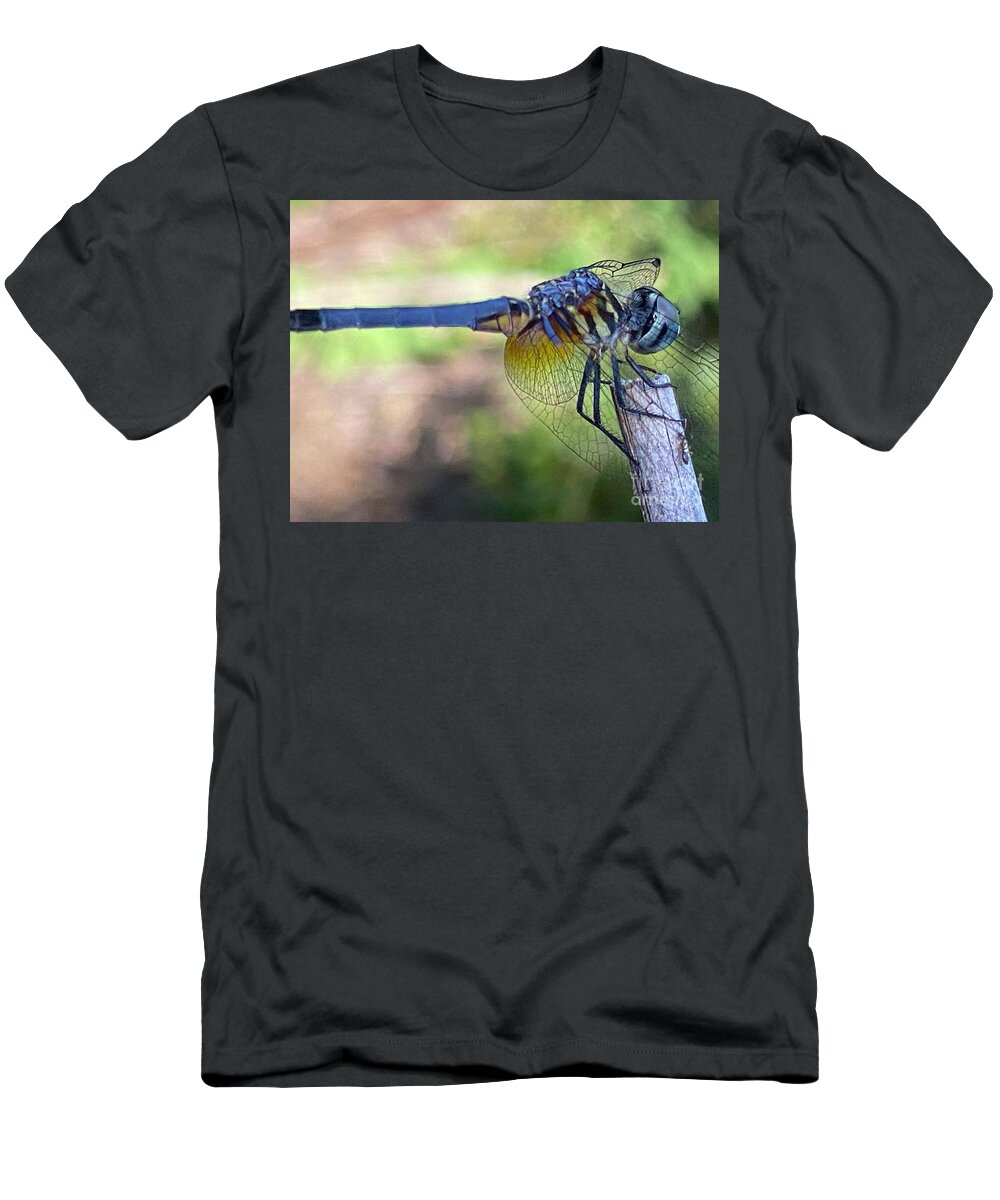 Dragonfly Legend T-Shirt featuring the photograph Dragonfly Visiting Clayton NC by Catherine Ludwig Donleycott