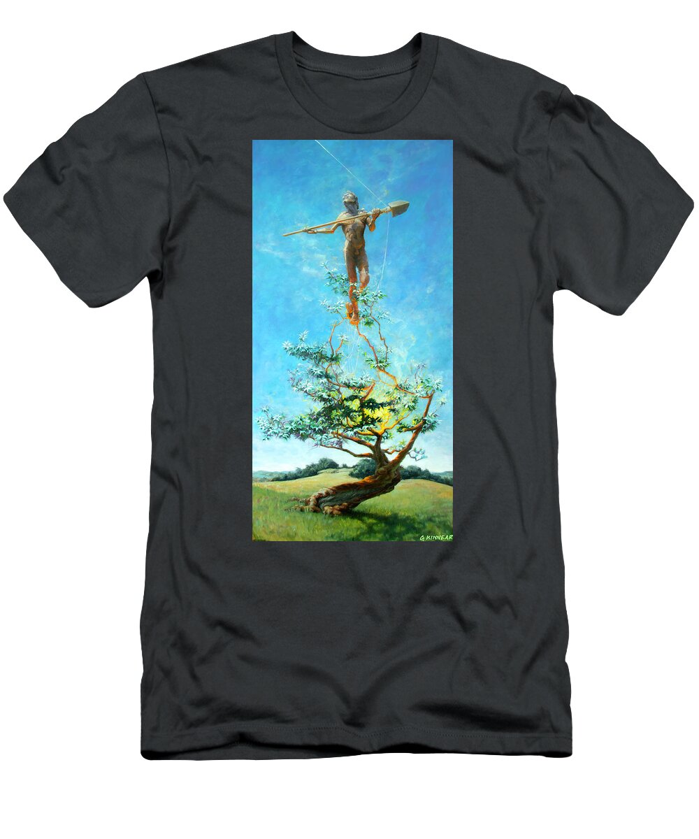 Guy Kinnear T-Shirt featuring the painting Drawing Sun by Guy Kinnear
