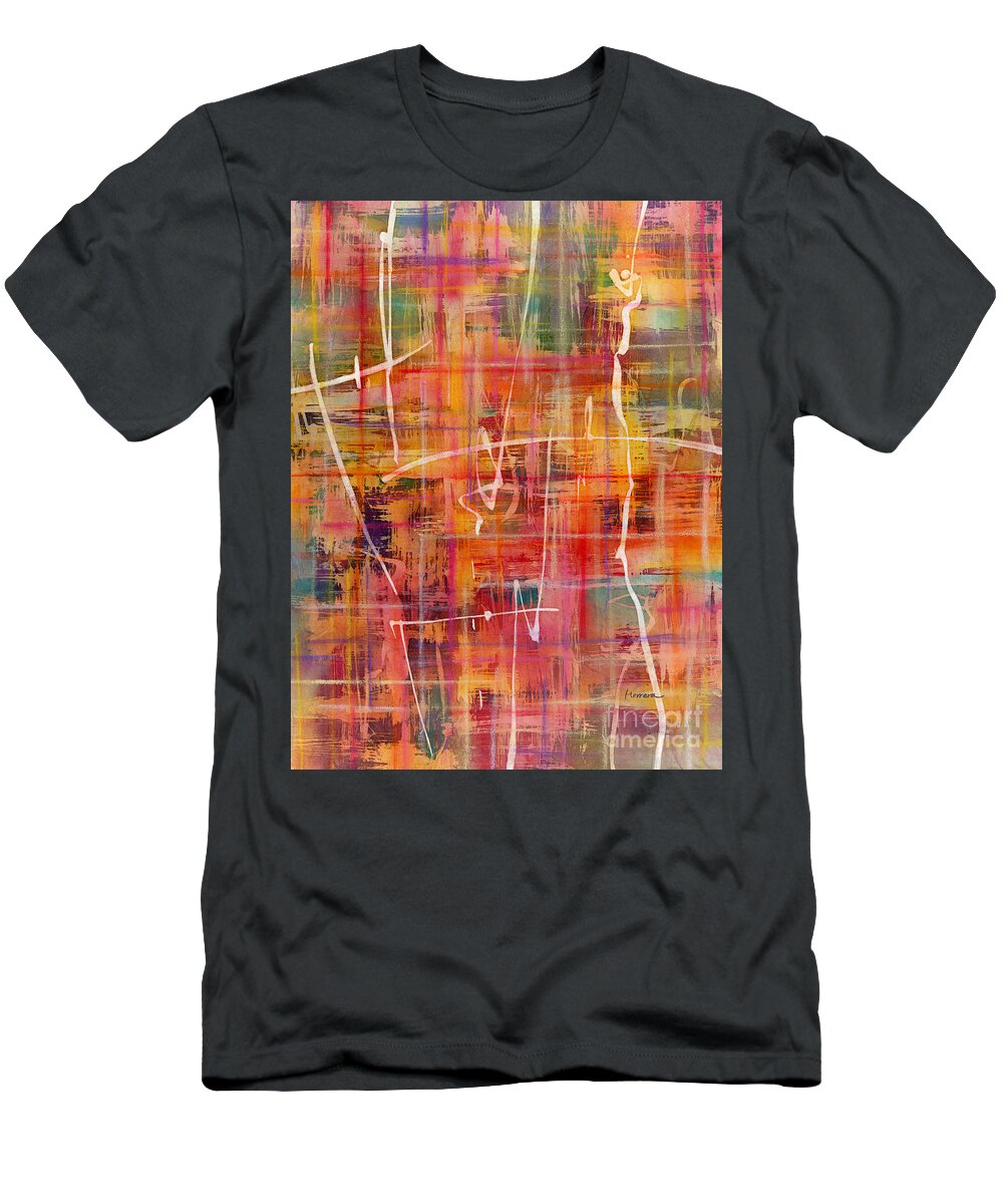 Abstract T-Shirt featuring the painting Dream Weaving 1 by Hailey E Herrera