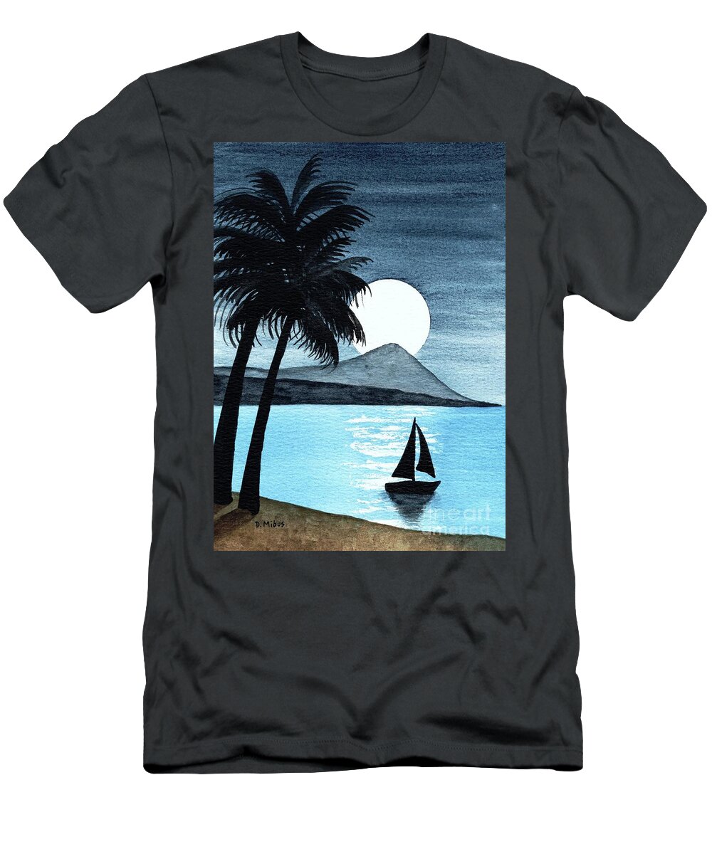 Hawaii T-Shirt featuring the painting Dreaming of Maui by Donna Mibus