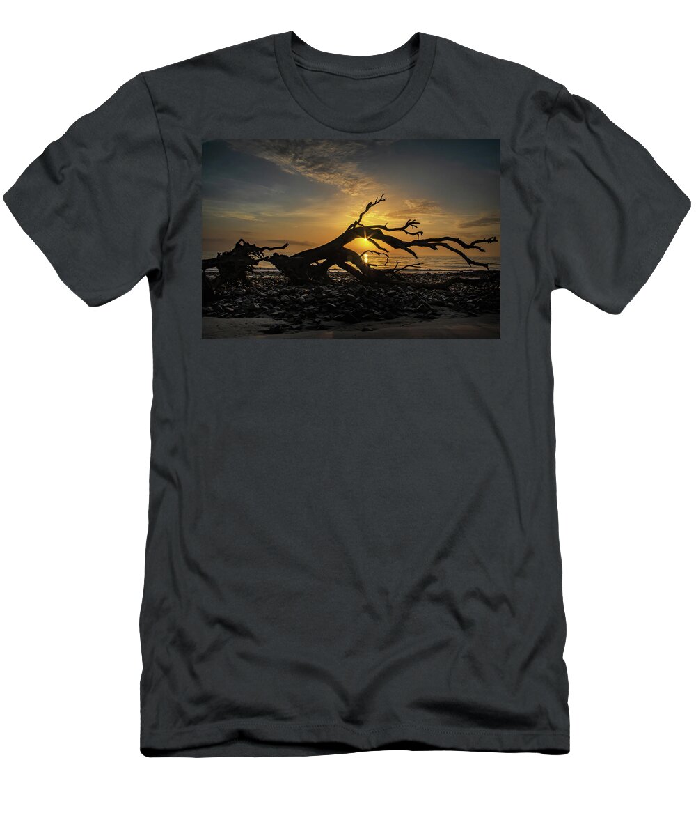 Driftwood T-Shirt featuring the photograph Driftwood 2 by Karen Sirnick