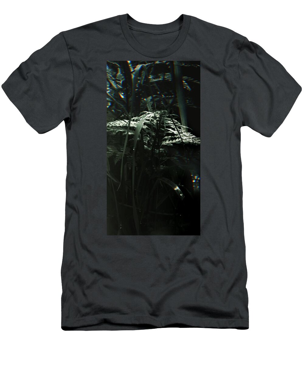 Leaves T-Shirt featuring the photograph DROPLETS Magic Forest by Auranatura Art