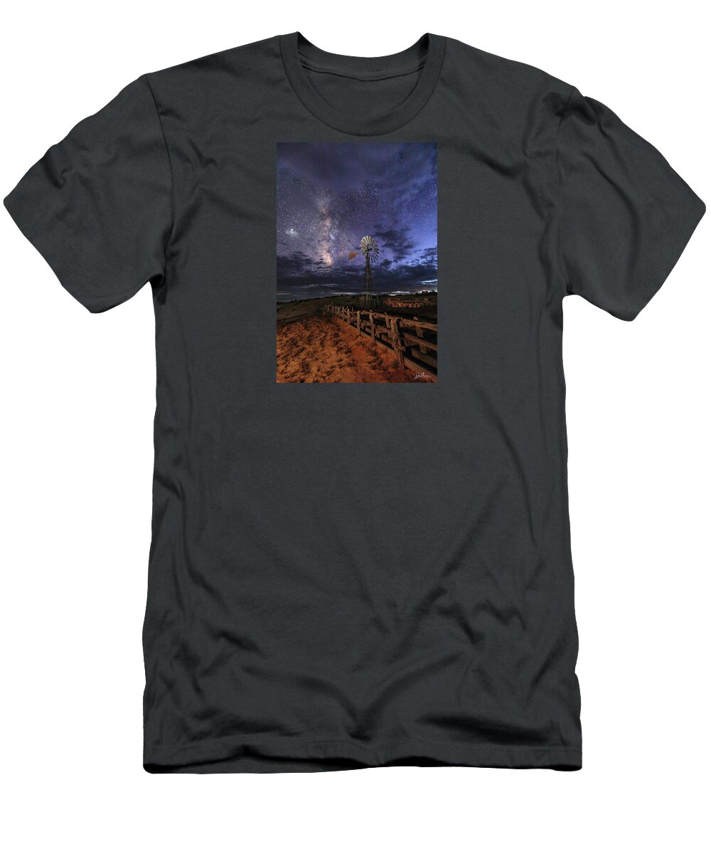 Moab T-Shirt featuring the photograph Dubinky Well Windmill by Dan Norris