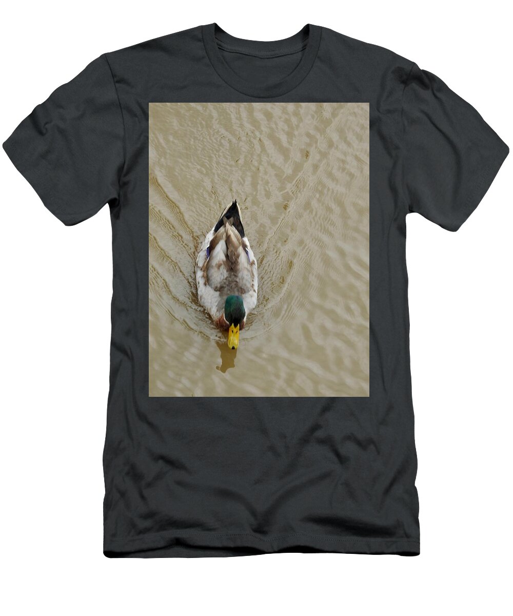 Duck Design T-Shirt featuring the photograph Duck Design by Kathy Chism
