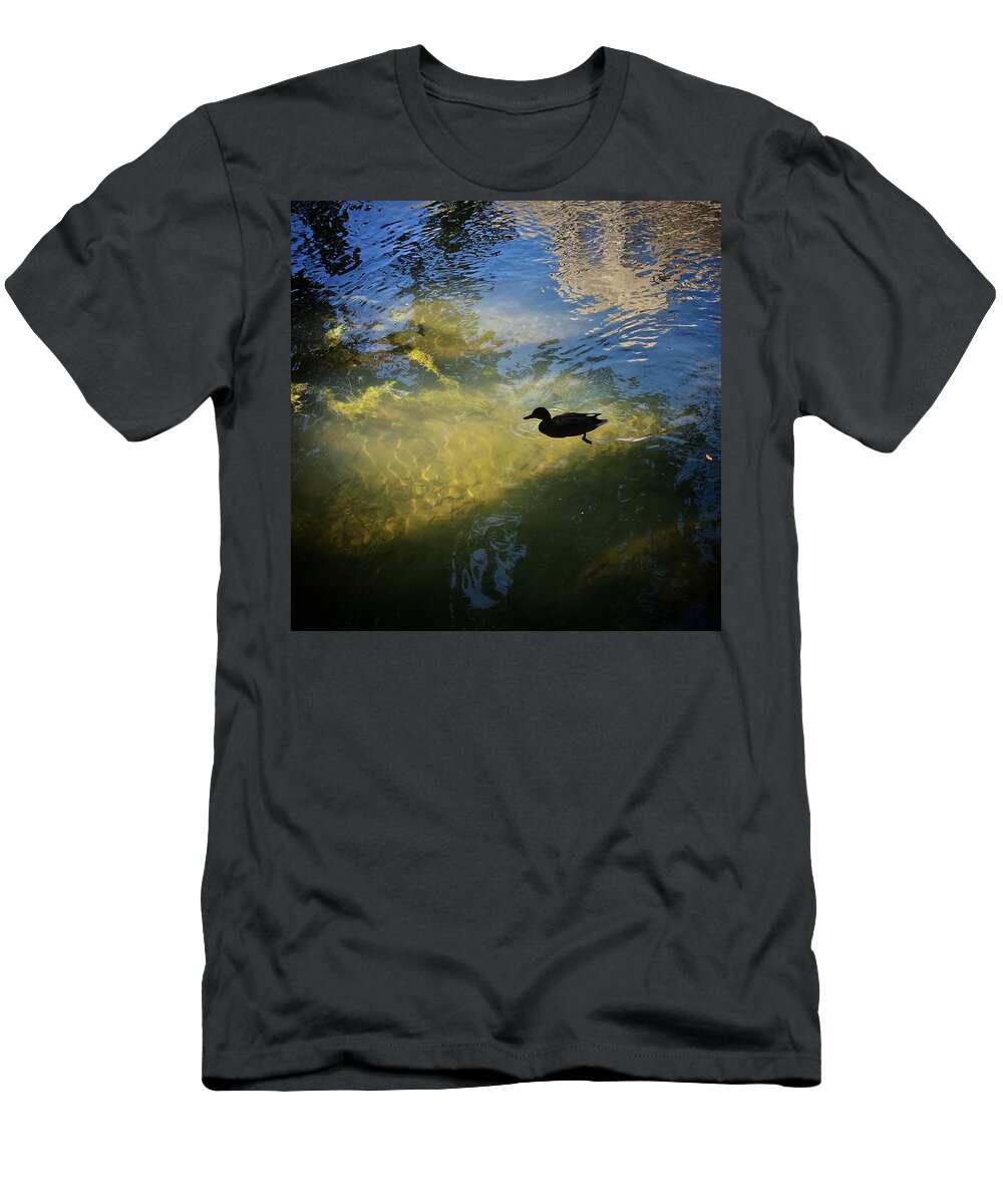 Canard T-Shirt featuring the photograph duck in the light, Slovenia by Joelle Philibert