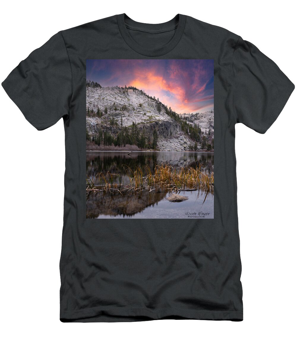 Landscape T-Shirt featuring the photograph Eagle Lake Sunset by Devin Wilson