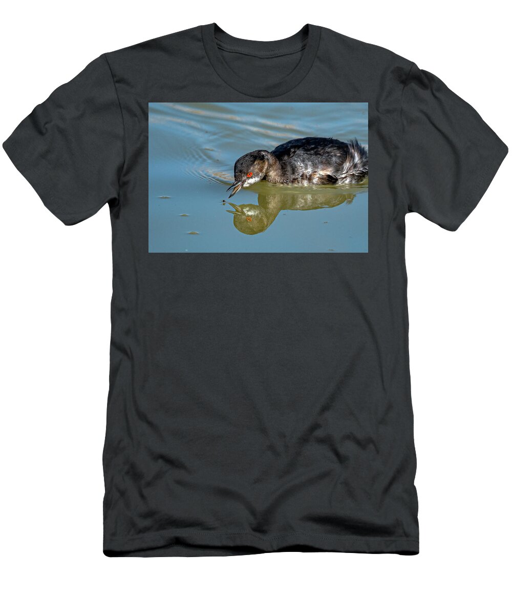 Eared Grebe T-Shirt featuring the photograph Eared Grebe by Rick Mosher
