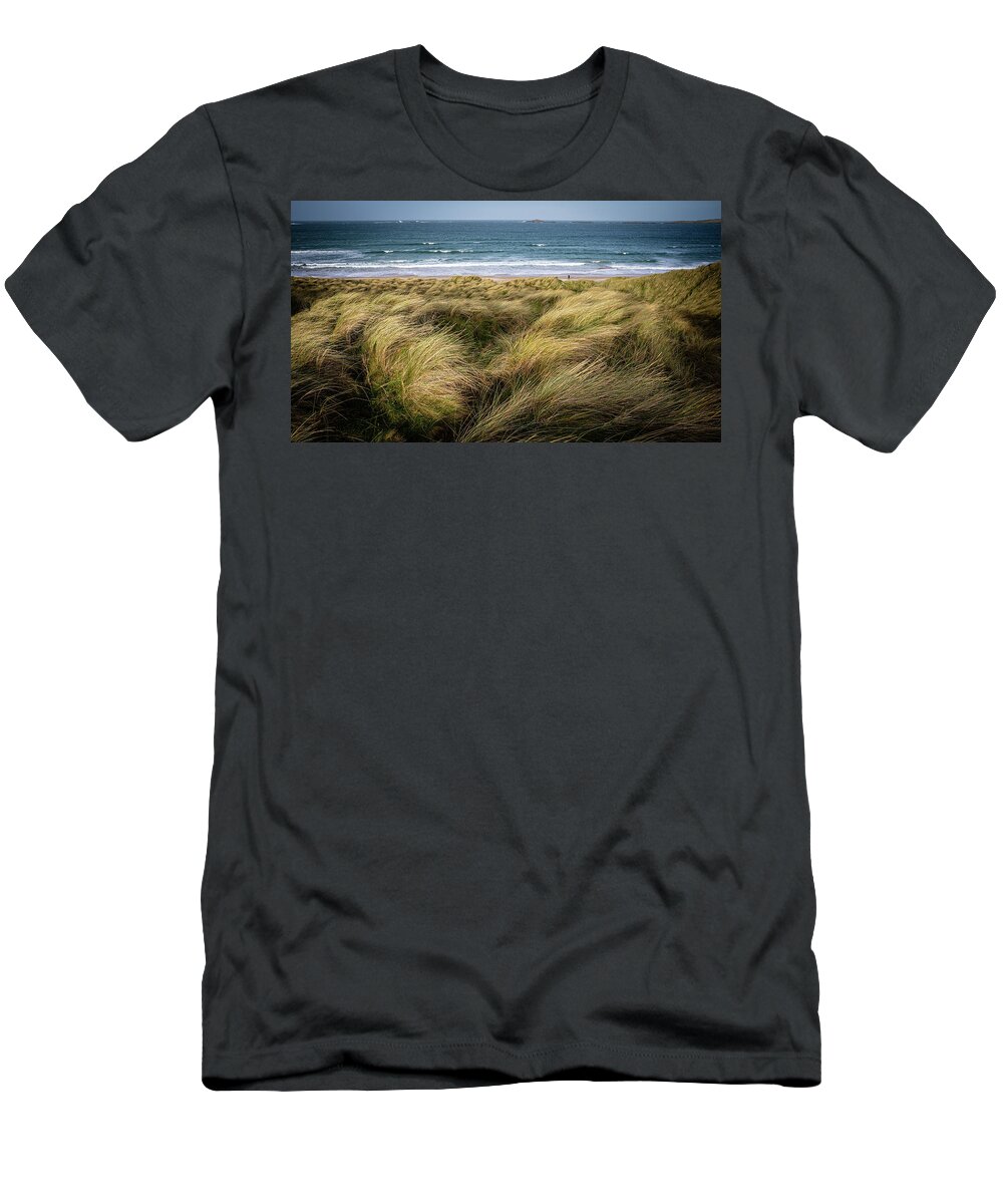 Portrush T-Shirt featuring the photograph East Strand Dunes 2 by Nigel R Bell